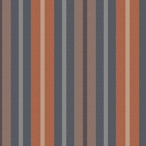 Burlap stripes in beige brown terracotta grey