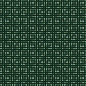 Polka dots // mini scale 0001 H // multicolored dots scattered regular polka dots  green  bottle green deep dark green warm greens  modern dark