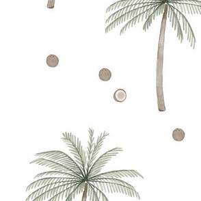 Watercolor Palm Tree-Large scale