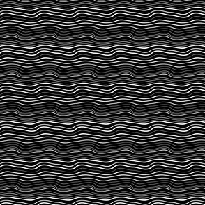 Squiggly Lines White and Black