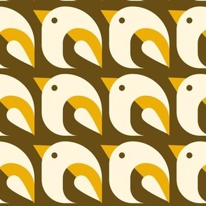 3057 B Medium - geometric retro birdies