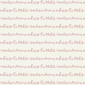 Hey Little Valentine | Valentine's Day Hand Written Lettering Love Note - Lilac