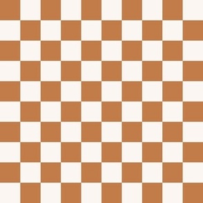 Modern burnt orange Checkers for boho baby nursery checkered  brown and white geometric burnt orange and white checker pattern brown