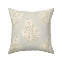 Paisley Boteh Block - Large Cream