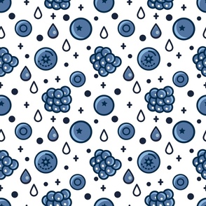 Blue berries pattern