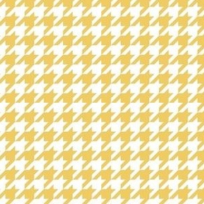 Smaller Houndstooth in White and Daisy Yellow