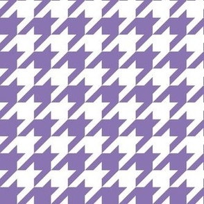 Bigger Houndstooth in White and Violet