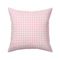 Smaller Houndstooth in White and Baby Pink