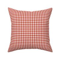 Smaller Houndstooth in White and Rustic Red