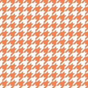 Smaller Houndstooth in White and Orange Spice
