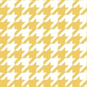 Bigger Houndstooth in White and Daisy Yellow