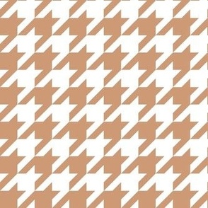 Bigger Houndstooth in White and Earthy Sand