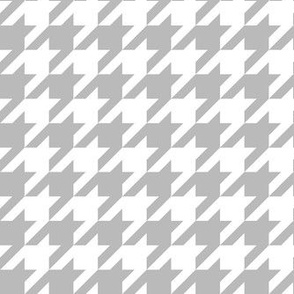 Bigger Houndstooth in White and Cloud Grey