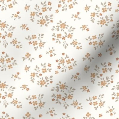 ( small ) Scattered, ditsy floral, neutral flowers, meadow