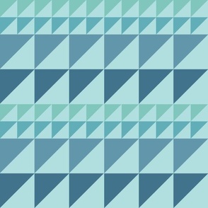 Tiered Triangle Geometry in  Shades of Blue