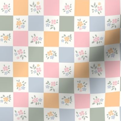 ( small ) floral check, ditsy floral, neutral flowers, meadow, spring/summer