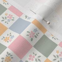 ( small ) floral check, ditsy floral, neutral flowers, meadow, spring/summer