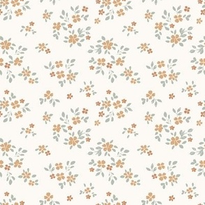 ( small ) Sage, Scattered, ditsy floral, neutral flowers, meadow