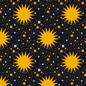 sun and stars - smaller scale - 10 in