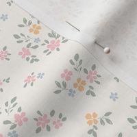 ( small ) spring/summer, Scattered, ditsy floral, neutral flowers, meadow