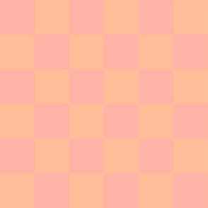 Retro Checker Checkerboard in Pantone Peach Fuzz + Peach Pearl - JUMBO