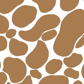 Light Brown Cow Animal Print Absract Spots