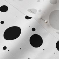Black Asymmetrical Dots on White Large Scale 