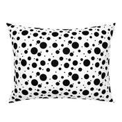 Black Asymmetrical Dots on White Large Scale 