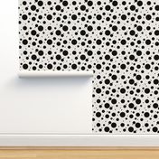 Black Asymmetrical Dots on White Large Scale 