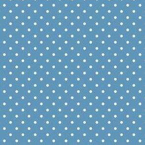 Mini Polka Dots in Country Blue + Cream