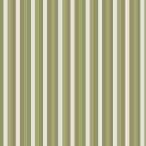 Vertical stripes green and Ivory