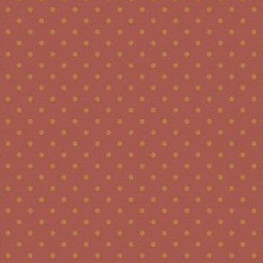 Mini Polka Dots in Rust + Tawny Mustard