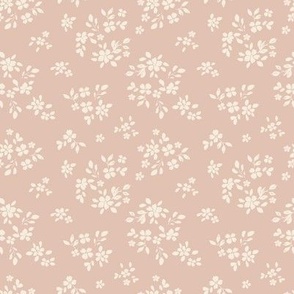 blush pink, Scattered, ditsy floral, neutral flowers, meadow