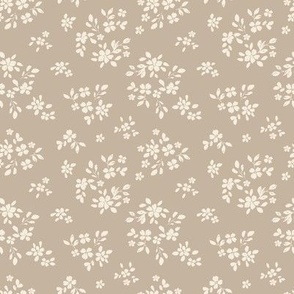 neutral, Scattered, ditsy floral, neutral flowers, meadow
