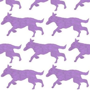 Purple dune surfaced Lab dog shadow 