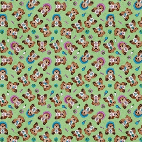 Baby Teddy Bears Scatter Medium - Green