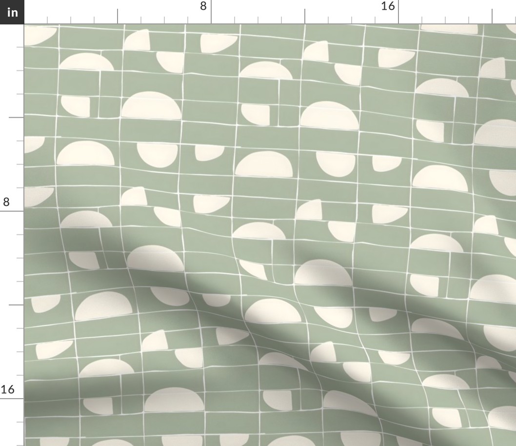 scandinavian sage green gender neutral checkered pattern