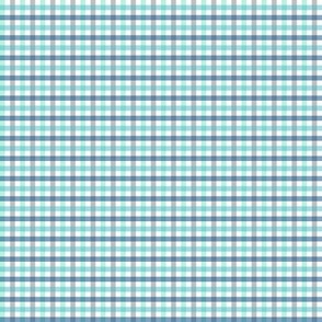 1/8 in Gingham check - blue teal black white