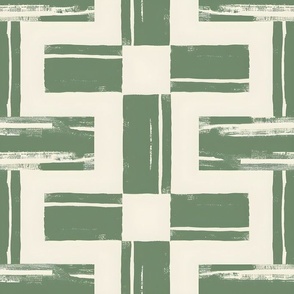 Sage green painted block square pattern