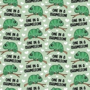One in a Chameleon! - Valentine's Chameleon - green - LAD24
