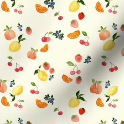 Small - Fruits Version 2 (Spread Out) - Cream
