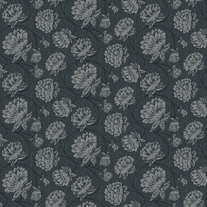 Dotted Carnations // Black // 12