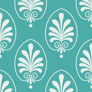 Ancient Greek Anthemion // Teal // 12