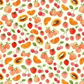 Small - Summer Fruits - Cream
