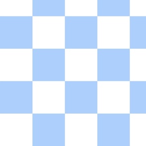Large Minimalist Checkered Pattern (sky blue/white)