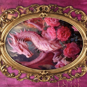 36x54 pink floral dragon blanket