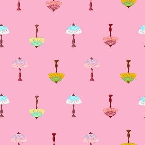 Ditsy Tiffany Lamp Pattern Pink