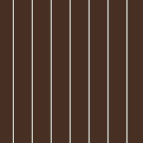 FS Dark Brown with White Pinstripes