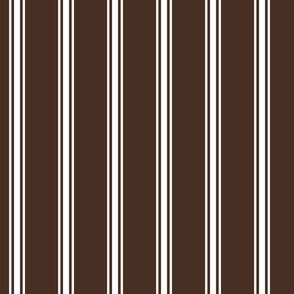 FS Dark Brown with White Ticking Stripe
