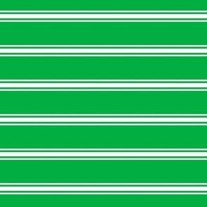FS Grass Green with White Ticking Stripe Horizontal